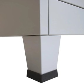 Dulap de birou cu 2 usi din otel 90x40x180 cm, gri 90 x 40 x 180 cm (5 compartimente)