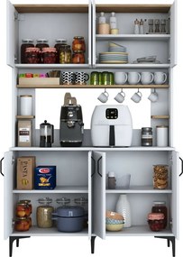 Dulap Jevy Walnut and White