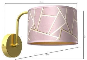 Aplică ZIGGY 1xE27/60W/230V roz/aurie