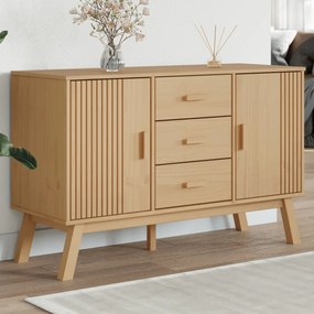 vidaXL Dulap "OLDEN", maro, 114x43x73,5 cm, lemn masiv pin
