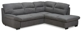 Coltar dreapta extensibil, Toronto, 218 x 262 x 94 cm, lada de depozitare, gri
