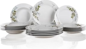 BANQUET Banquet set farfurii din porţelan OLIVES 18 buc