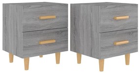 817288 vidaXL Noptiere, 2 buc., sonoma gri, 40x35x47,5 cm