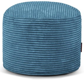 Fotoliu bean bag albastru cu tapițerie din catifea reiată Mini – SLOWDOWN