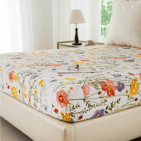Cearsaf din microfibra WILDFLOWERS colorat 90x200 cm