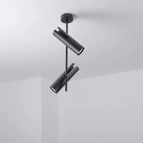 Brilagi - Lustră LED RGBW reglabilă pe tijă BRANCH 2xGU10/6,5W/230V neagră