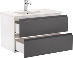 Vario Pull 80 dulap de bază cu chiuvetă alb-antracit
