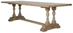 Masa dining, natur, din lemn masiv de pin, cu extensie, L180 cm, Bastide