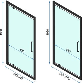 Cabina dus REA Rapid Swing 120x100 cm crom