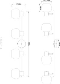 Plafoniera stil minimalist EILEEN 4L