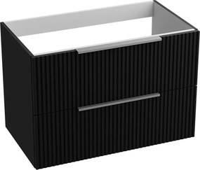 Dulap baza suspendat Rune Ivar 2 sertare 80 cm negru mat