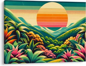 Tablou - Apus de soare multicolor (70x50 cm)