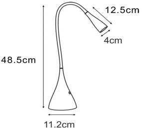 Lucide 18650/03/30 - Lampa de masa LED Lumina reglabila ZOZY 1xLED/3W/230V