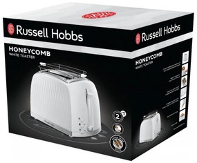 Resigilat: Prajitor de paine Russell Hobbs 26060-56, 850W, 2 felii, Orificii late, Dezghetare, Alb
