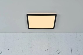 Plafoniera LED design silm IP54 baie Oja square 29 negru 3000-4000K 2015066103 NL