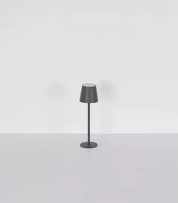Globo 58488G-LED Lampă de masă VANNIE, reglabilă, cu control tactil, reîncărcabilă, pentru exterior, 3W/5V IP54 1800mAh gri