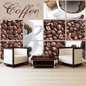 Fototapet - Cafea - inscripție (254x184 cm)