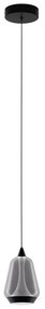 Pendul LED modern, Metal, Sticla, Fumuriu, ALISH