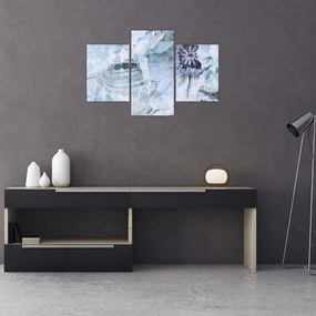 Tablou - Frescă florală pe un perete de cărămidă (90x60 cm)