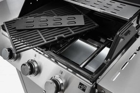 Grătar pe gaz OKLAHOMA BBQ, 3 arzătoare, cu regulator de presiune, argintiu Penta CZ