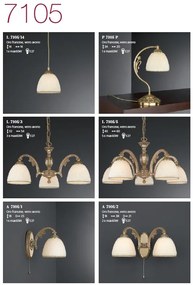 Candelabru din alama 3 brate design italian 7105