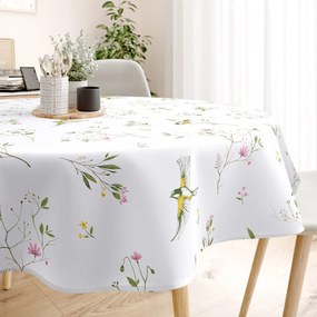 Goldea față de masă 100% bumbac - viața în natură - rotundă Ø 160 cm