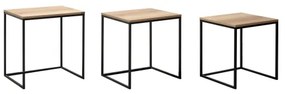SET 3x măsuță de cafea maro
