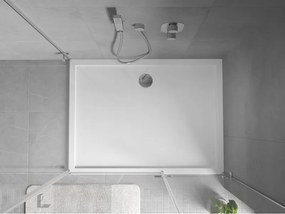 Mexen Flow cadă de duș dreptunghiulară slim 100 x 80 cm, alb lucios - 46R108010