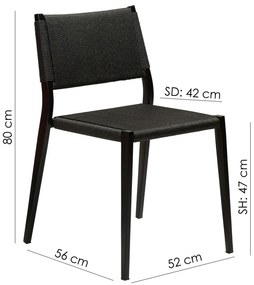 Scaun de dining DAN-FORM Denmark Loop, negru