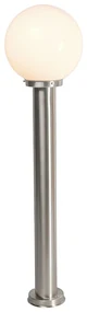 Lampă modernă de exterior cu stâlp din oțel inoxidabil 100 cm - Sfera