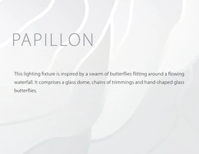 Aplica moderna Vision decorata cu fluturi si Cristal Bohemia Exclusive PAPILLON – WL