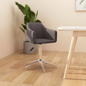 331195 vidaXL Scaun de bucătărie pivotant, gri taupe, material textil