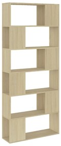 809155 vidaXL Bibliotecă/Separator cameră, stejar sonoma, 80x24x186 cm, PAL