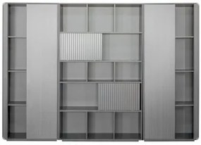 Dulap birou 2.8m, culoare gri, PAL, YD300S28