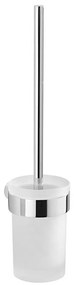 Perie de perete pentru toaletă Gedy PIRENEI crom lucios/sticlă satinată