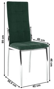 Scaun bucătărie/ sufragerie Adore (smaragd+ metal). 1044455