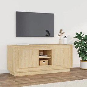 Comoda TV, stejar sonoma, 102x35x45 cm, lemn prelucrat