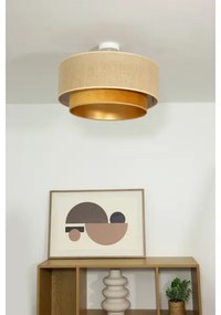 Plafonieră aplicată SARTA 1xE27/60W/230V cupru/jută