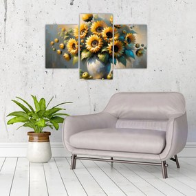 Tablou – Vază cu floarea-soarelui (90x60 cm)