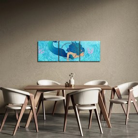 Tablou - Sirena (cu ceas) (90x30 cm)