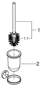 GROHE 40463001 - Set pentru curățarea toaletei BAUCOSMOPOLITAN, crom lucios