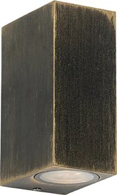 Aplică modernă auriu antic cu 2 lumini IP44 - Baleno