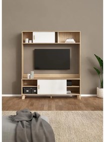 Mobilier TV Iker, hickory jackson / alb