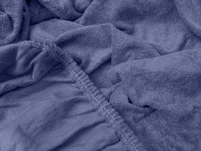 Cearsaf frotir albastru marin 120 x 200 cm