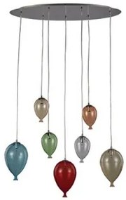 Suspensie moderna 7 becuri G9 CLOWN 100937 IDEAL LUX