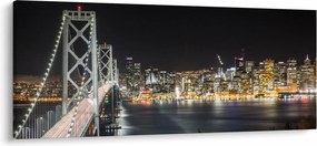 Tablou cu podul Brooklin și New York (120x50 cm)