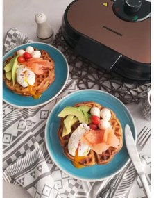 Heinner HWF-1000CR - Aparat de vafe 1000W/230V negru/aur roz