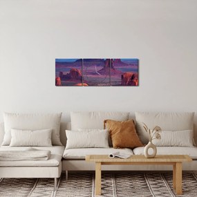 Tablou - Hunts Mesa (cu ceas) (90x30 cm)