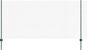 vidaXL Gard cu Stâlp Verde 1,2 x 10 m Oțel și PVC