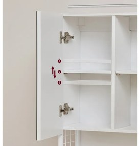 Dulap de baie cu oglindă SKY, alb